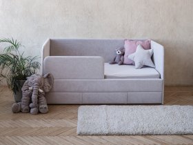 Диван-кровать Happy (светло-серый) в Зырянке - zyryanka.mebel-nsk.ru | фото
