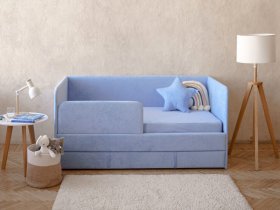 Диван-кровать Happy (васильковый) в Зырянке - zyryanka.mebel-nsk.ru | фото
