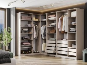Гардеробная Эккервуд (меланж) в Зырянке - zyryanka.mebel-nsk.ru | фото