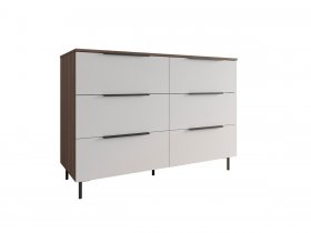 Комод 1300 Роза (орех франклин карамельный/бежевый скин) в Зырянке - zyryanka.mebel-nsk.ru | фото