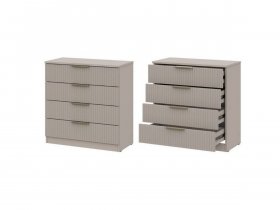 Комод 4 ящика (МДФ) Эккервуд (меланж) в Зырянке - zyryanka.mebel-nsk.ru | фото
