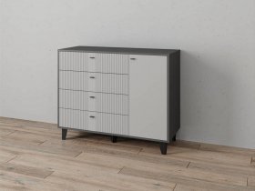 Комод «Катрин-13» (графит/светло-серый) в Зырянке - zyryanka.mebel-nsk.ru | фото