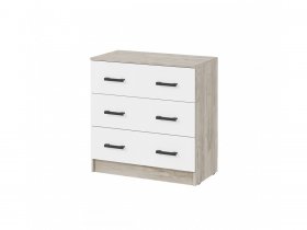 Комод КМ-02 Ронда (дуб крафт серый/дуб крафт белый) в Зырянке - zyryanka.mebel-nsk.ru | фото