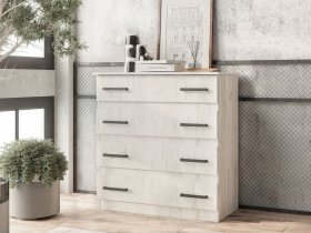 Комод Стандарт-6 NEW (дуб крафт белый) в Зырянке - zyryanka.mebel-nsk.ru | фото
