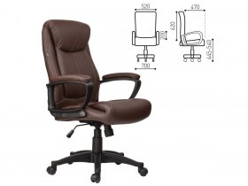 Кресло офисное BRABIX Enter EX-511, коричневое в Зырянке - zyryanka.mebel-nsk.ru | фото