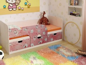 Кровать детская с ящиками 1,86 Минима Hello Kitty в Зырянке - zyryanka.mebel-nsk.ru | фото