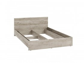 Кровать двухспальная КР-160 Ронда (дуб крафт серый) в Зырянке - zyryanka.mebel-nsk.ru | фото