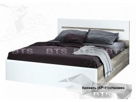 Кровать двуспальная 1,6 м  Наоми КР-11 в Зырянке - zyryanka.mebel-nsk.ru | фото