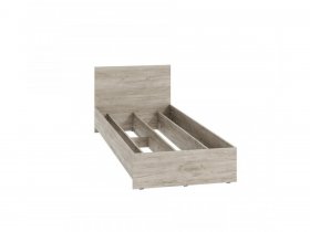 Кровать односпальная КР-080 Ронда (дуб крафт серый) в Зырянке - zyryanka.mebel-nsk.ru | фото
