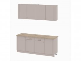 Кухонный гарнитур 2,0м Одетта (меланж/дуб сонома) в Зырянке - zyryanka.mebel-nsk.ru | фото