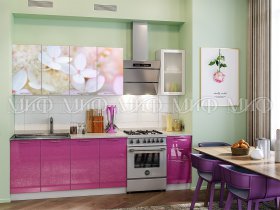 Кухонный гарнитур Вишневый цвет в Зырянке - zyryanka.mebel-nsk.ru | фото