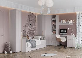 Модульная детская «Тефия» (тефия/софт сантьяго) в Зырянке - zyryanka.mebel-nsk.ru | фото
