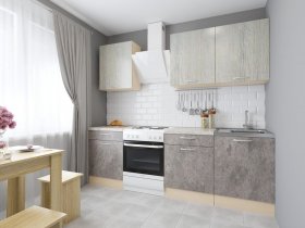 Модульная кухня Йота (пикард/цемент) в Зырянке - zyryanka.mebel-nsk.ru | фото