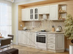 Модульная кухня Классика-1 (дуб молочный) в Зырянке - zyryanka.mebel-nsk.ru | фото