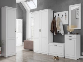 Модульная прихожая Апполия прихожая (белый/белый дуб) в Зырянке - zyryanka.mebel-nsk.ru | фото