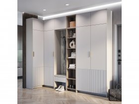 Модульная прихожая Пандора (кашемир/MF03) в Зырянке - zyryanka.mebel-nsk.ru | фото