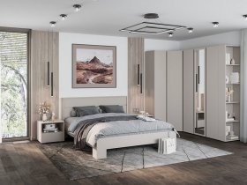 Модульная спальня Люмо (кашемир) в Зырянке - zyryanka.mebel-nsk.ru | фото