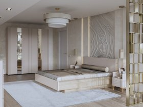 Модульная спальня Одетта (дуб эндгрей/меланж) в Зырянке - zyryanka.mebel-nsk.ru | фото