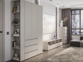Модульная стенка Люмо (кашемир) в Зырянке - zyryanka.mebel-nsk.ru | фото