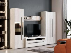 Модульная стенка Ницца (дуб витенберг) в Зырянке - zyryanka.mebel-nsk.ru | фото