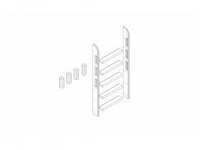 Пакет №10 Прямая лестница и опоры для двухъярусной кровати Соня в Зырянке - zyryanka.mebel-nsk.ru | фото