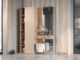 Прихожая Ева (кашемир/дуб вотан) в Зырянке - zyryanka.mebel-nsk.ru | фото