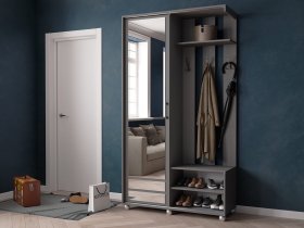 Прихожая «Ларго-2» (графит серый) в Зырянке - zyryanka.mebel-nsk.ru | фото
