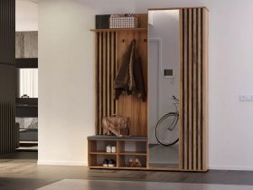 Прихожая Марракеш (дуб вотан/цемент темный) в Зырянке - zyryanka.mebel-nsk.ru | фото