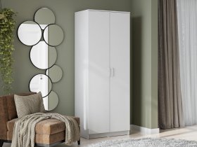 Шкаф двухстворчатый ШК-2 (белый текстурный) в Зырянке - zyryanka.mebel-nsk.ru | фото