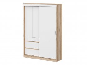 Шкаф-купе (1,5м) Брауни (дуб делано/белый) в Зырянке - zyryanka.mebel-nsk.ru | фото
