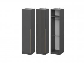 Шкаф ШК-50 Эккервуд (графит) в Зырянке - zyryanka.mebel-nsk.ru | фото