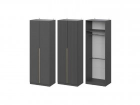 Шкаф ШК-75 Эккервуд (графит) в Зырянке - zyryanka.mebel-nsk.ru | фото