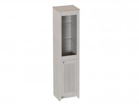 Шкаф-витрина однодверная Валенсия (гостиная) в Зырянке - zyryanka.mebel-nsk.ru | фото