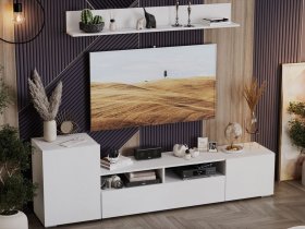 Стенка «Сильвия» (белый ясень) в Зырянке - zyryanka.mebel-nsk.ru | фото