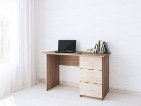 Стол письменный Сити-1 (ясень шимо темный/дуб сонома) в Зырянке - zyryanka.mebel-nsk.ru | фото