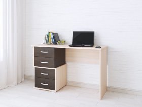 Стол письменный Сити-2 (венге/дуб молочный) в Зырянке - zyryanka.mebel-nsk.ru | фото