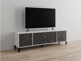 Тумба под ТВ Парус-10 (белый/мальта грей) в Зырянке - zyryanka.mebel-nsk.ru | фото