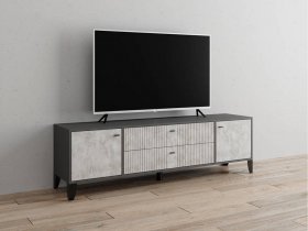 Тумба под ТВ Парус-10 (графит/мальта) в Зырянке - zyryanka.mebel-nsk.ru | фото