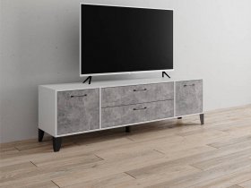 Тумба под ТВ Парус-13 (белый/ателье светлое) в Зырянке - zyryanka.mebel-nsk.ru | фото